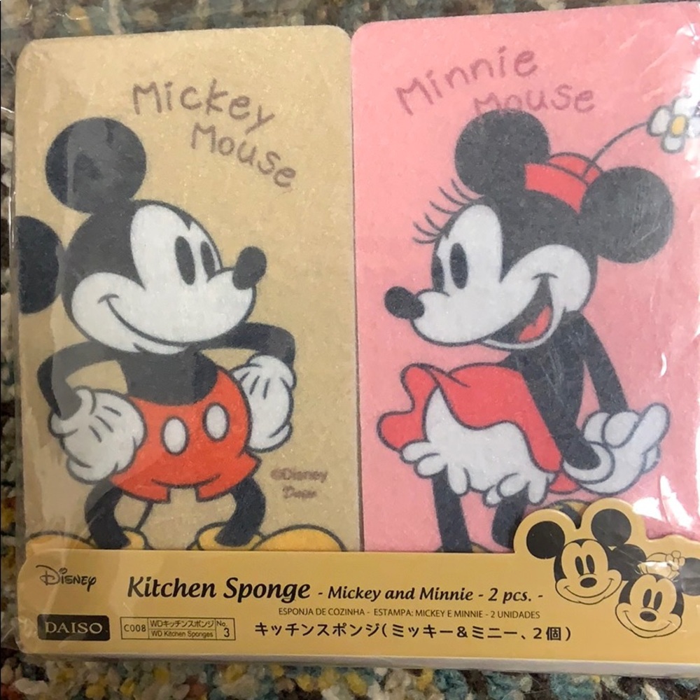 Brand New Mickey and Minnie Mouse Kitchen Sponges